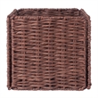Pemberly Row 3-Piece Foldable Rope Rattan Basket Set in Walnut Finish