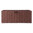 Pemberly Row 3-Piece Foldable Rope Rattan Basket Set in Walnut Finish