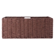 Pemberly Row 3-Piece Foldable Rope Rattan Basket Set in Walnut Finish
