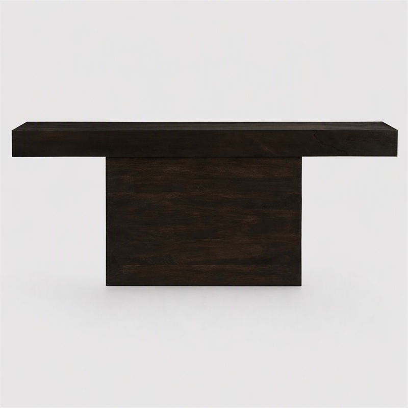 Pemberly Row Console Table in Solid Mango Wood with Barista Brown Finish