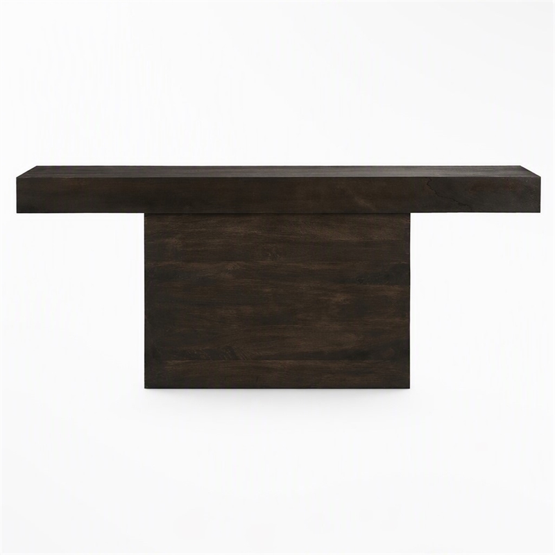Pemberly Row Console Table in Solid Mango Wood with Barista Brown Finish