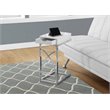 Pemberly Row C-Shaped End Side Table with Glossy White Finish and Drawer