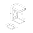 Pemberly Row C-Shaped End Side Table with Glossy White Finish and Drawer