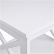 Pemberly Row Oxford End Table with Cabinet and Bottom Shelf in White Wood