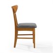 Pemberly Row Wood Dining Chairs with Upholstered Seats in Acorn (Set of 2)