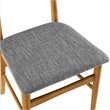 Pemberly Row Wood Dining Chairs with Upholstered Seats in Acorn (Set of 2)