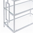 Pemberly Row 3-Tier Chrome Chairside End Table with Glass Shelves