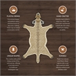 Pemberly Row 3'x5' Antelope Shaped Wool Accent Rug in Beige and Brown