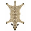 Pemberly Row 3'x5' Antelope Shaped Wool Accent Rug in Beige and Brown