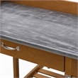 Pemberly Row Deluxe Potting Bench with Cabinet in Light Oak Finish