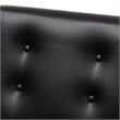 Pemberly Row Perris Faux Leather Lounge Chair in Black and Walnut