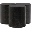 Pemberly Row 3-Piece Modular Iron Coffee Table in Black Terrazzo Finish