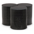 Pemberly Row 3-Piece Modular Iron Coffee Table in Black Terrazzo Finish