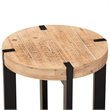 Pemberly Row Horace Brown Wood and Black Metal Industrial End Table