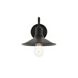 Pemberly Row 1-Light Black Metal Wall Sconce with Cone Shade