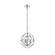 Pemberly Row 3-Light Chrome and Clear Metal Pendant with Crystals