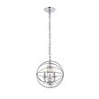 Pemberly Row 3-Light Chrome and Clear Metal Pendant with Crystals