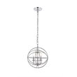 Pemberly Row 3-Light Chrome and Clear Metal Pendant with Crystals