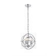 Pemberly Row 3-Light Chrome and Clear Metal Pendant with Crystals