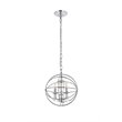 Pemberly Row 3-Light Chrome and Clear Metal Pendant with Crystals