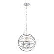 Pemberly Row 3-Light Chrome and Clear Metal Pendant with Crystals