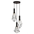 Pemberly Row 3-Light Transitional Metal Pendant in Black