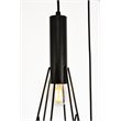 Pemberly Row 3-Light Transitional Metal Pendant in Black