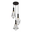 Pemberly Row 3-Light Transitional Metal Pendant in Black