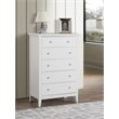 Pemberly Row Wood Veneer 5-Drawer Bedroom Chest in White