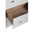 Pemberly Row Wood Veneer 5-Drawer Bedroom Chest in White