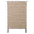 Pemberly Row Wood Veneer 5-Drawer Bedroom Chest in White