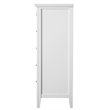 Pemberly Row Wood Veneer 5-Drawer Bedroom Chest in White
