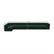 Pemberly Row Modular Sectional in Green Boucle Fabric with Curved Corners