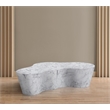 Pemberly Row 59.5 in White Marble Finish Indoor/Outdoor Concrete Coffee Table