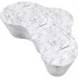 Pemberly Row 59.5 in White Marble Finish Indoor/Outdoor Concrete Coffee Table