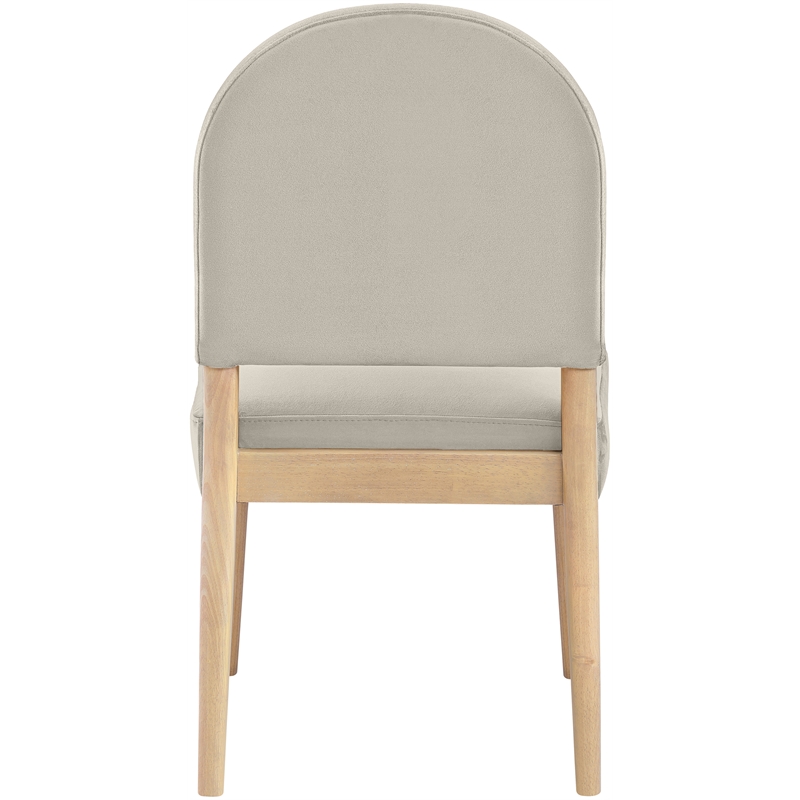 Pemberly Row Cream Velvet Upholstered Dining Chair (Set of 2)