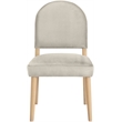 Pemberly Row Cream Velvet Upholstered Dining Chair (Set of 2)