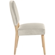 Pemberly Row Cream Velvet Upholstered Dining Chair (Set of 2)