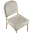 Pemberly Row Cream Velvet Upholstered Dining Chair (Set of 2)