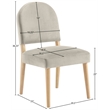 Pemberly Row Cream Velvet Upholstered Dining Chair (Set of 2)