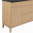 Pemberly Row 48 in Plastic & Wood Single Sink Bathroom Vanity in Oak/Black