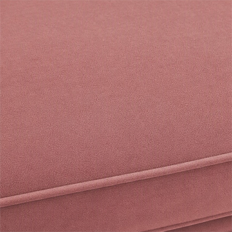 Pemberly Row Tufted Performance Velvet Sofa in Dusty Rose