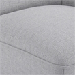 Pemberly Row Polyester Fabric Corner Sectional Sofa Chair in Light Gray
