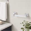 Pemberly Row Millbridge Metal Toilet Paper Holder in Polished Chrome