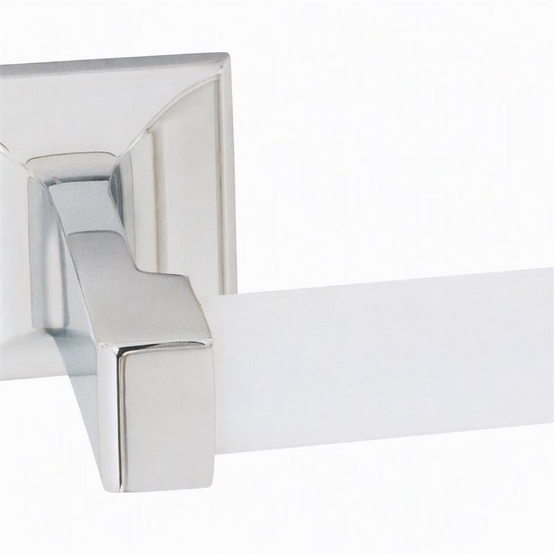 Pemberly Row Millbridge Metal Toilet Paper Holder in Polished Chrome