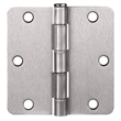Pemberly Row Steel Door Hinges for Interior 3.5 x 3.5 in Satin Nickel Pack of 9