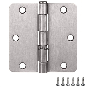 Pemberly Row Steel Door Hinges for Interior 3.5 x 3.5 in Satin Nickel Pack of 9