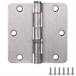 Pemberly Row Steel Door Hinges for Interior 3.5 x 3.5 in Satin Nickel Pack of 9