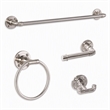 Pemberly Row 4-Piece Metal Bathroom Hardware Kit in Satin Nickel
