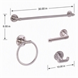 Pemberly Row 4-Piece Metal Bathroom Hardware Kit in Satin Nickel